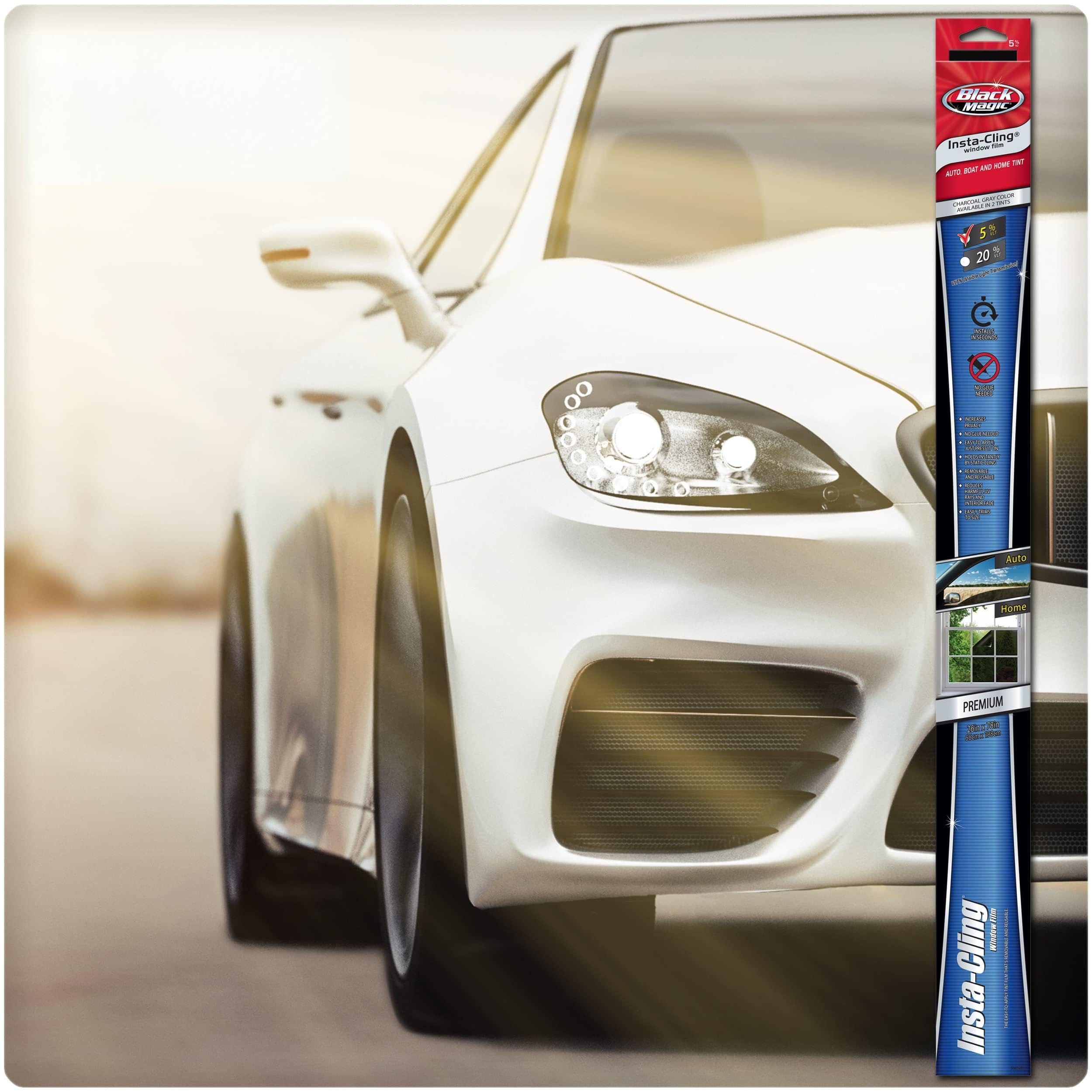 Insta-Cling® 5% VLT Tinted Window Film, Reusable Car Window Tint